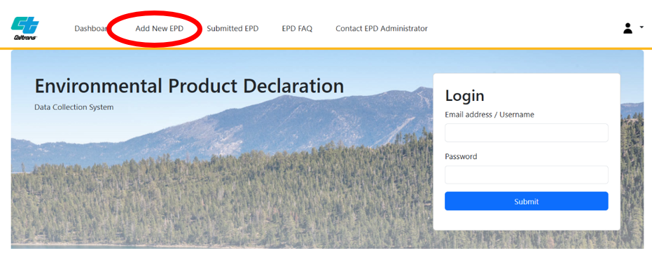 Add New EPD