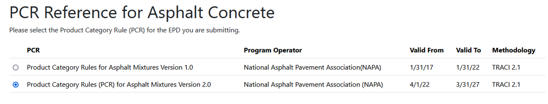 asphalt concrete EPD